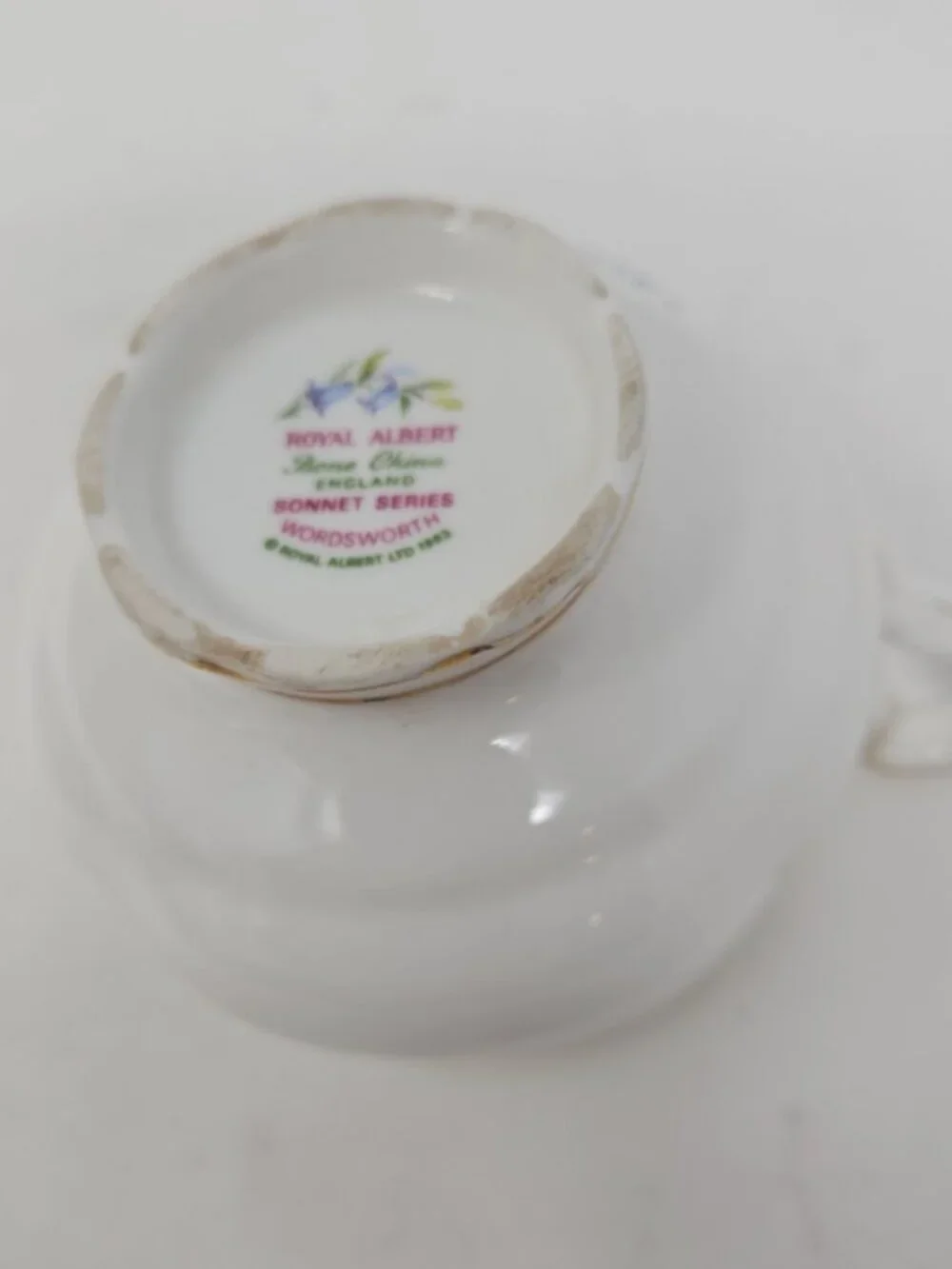 Vintage 1983 Royal Albert Teacup Sonnet Series Wordsworth England Bone China
